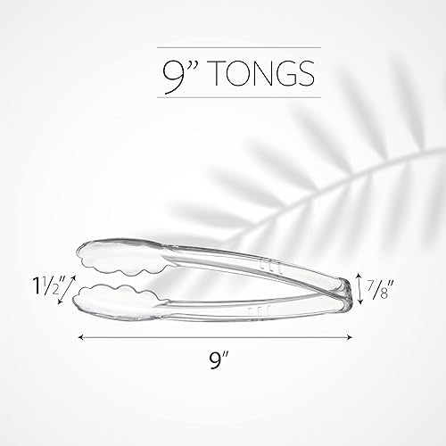 Miniatura 39 de Pinzas transparentes de 7.5 pulgadas: pinzas para servir Plasticpro de 7.5 pulgadas, resistentes y reutilizables, para cocina y barbacoa