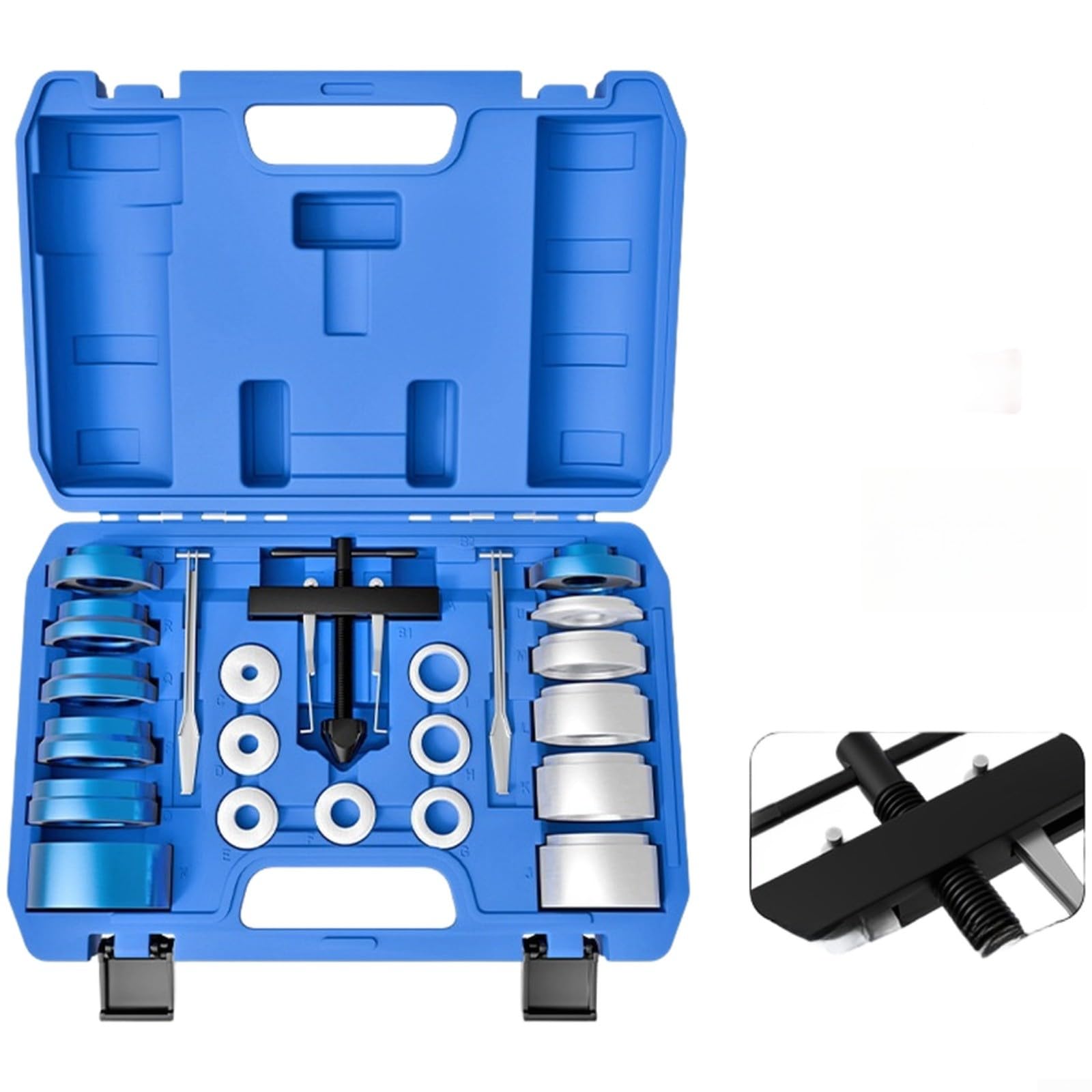 Kit professionale di strumenti per guarnizioni olio albero motore, 45 # in acciaio avvitato rimozione e installatore per riparazioni automobilistiche, adatto con custodia portatile