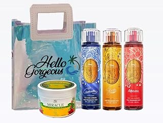 Princess Festival Body Spray Collection - CINDERELLA - BELLE - MOANA - White Barn - Bath Body/Work -Premium Beauty - Full Size and Hello Gorgeous Gift Bag with MIRACLE Brazilian Hair Mask