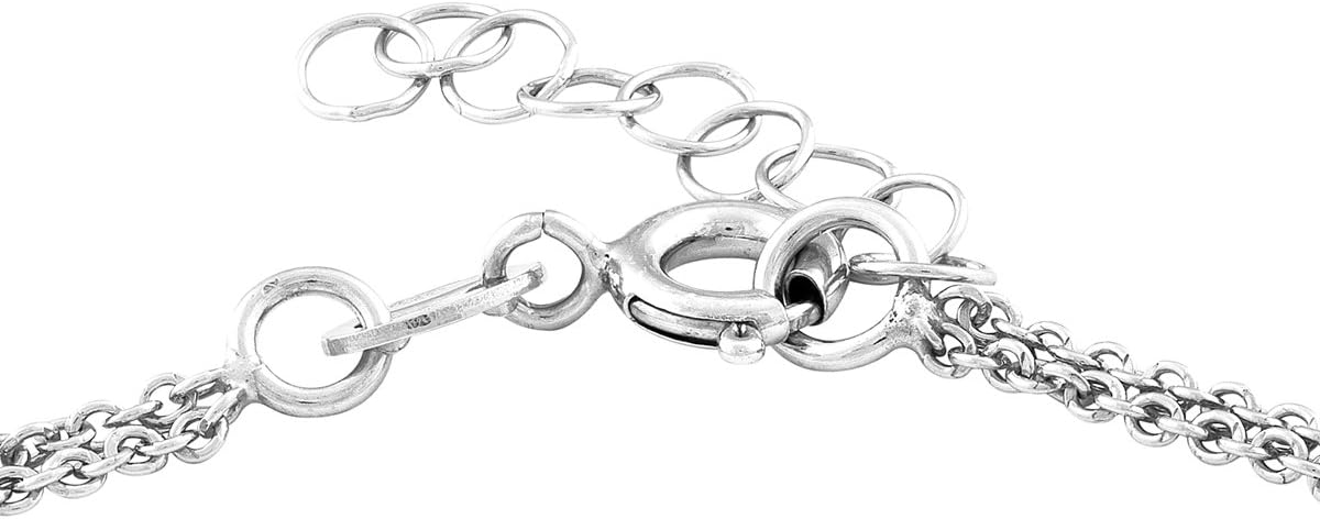 Beaux Bijoux Sterling Silver 9" + 1" Extension Infinity Figure 8 Double Strand Anklet