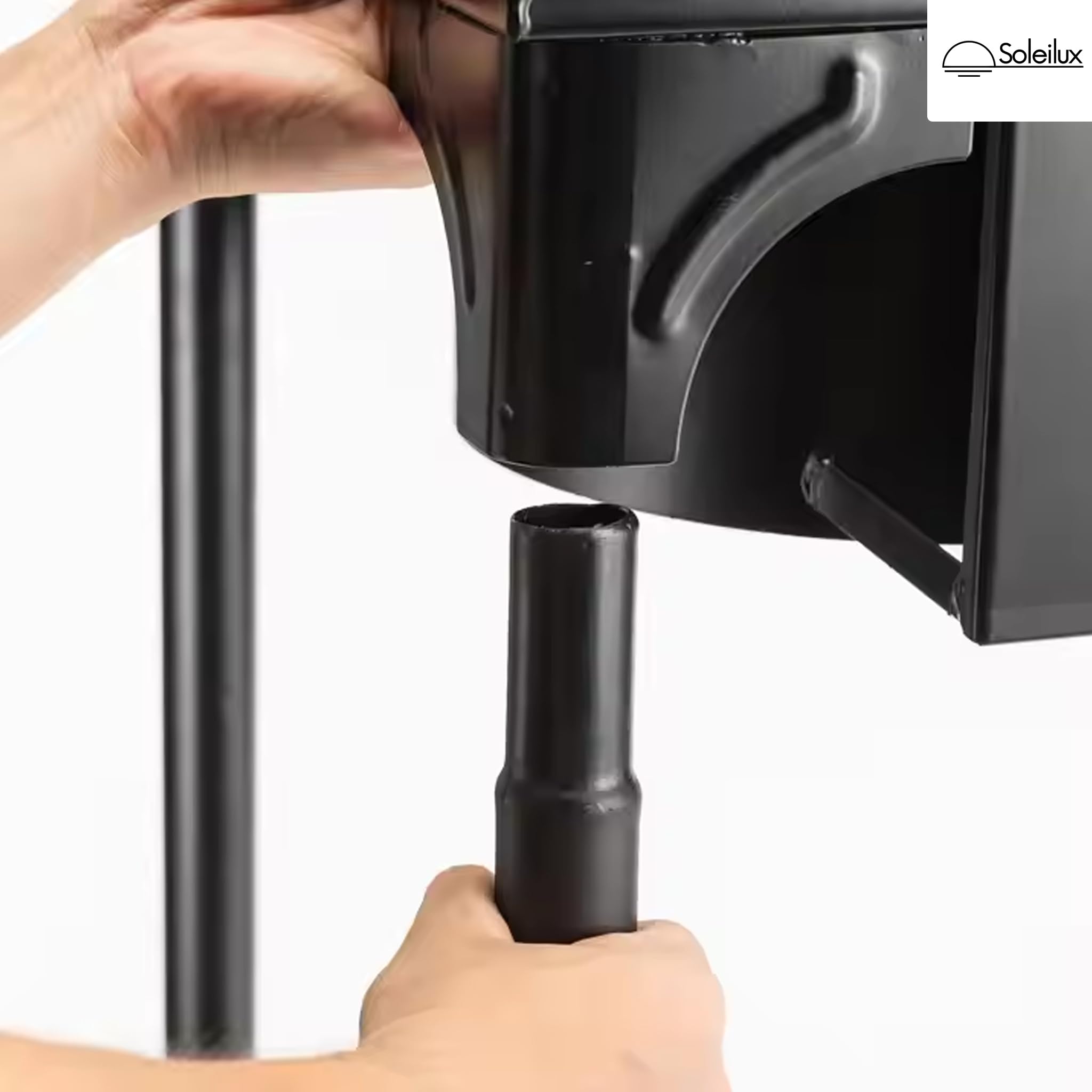 Fornellone Fornello a Gas da Campeggio e da Esterno 40x40cm 3 IN 1 Rialzato Gpl con Accensione Piezo H 81cm - NERO