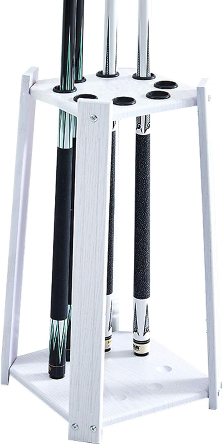 Wooden Billiards Cue Rack Holds Up to 8 Cues Space Saving Snooker Stick Stand for Billiards Table Accessory