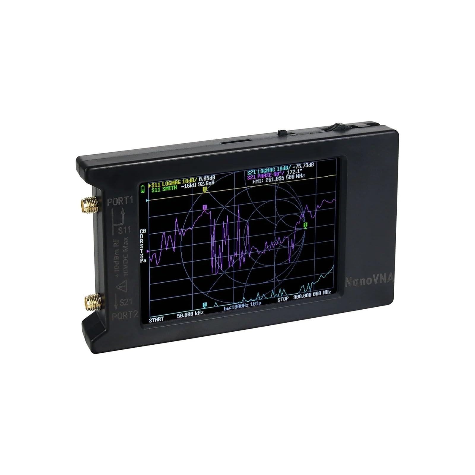 Analizador de redes vectoriales NanoVNA de 50 KHz a 1,5 GHz con pantalla LCD de 4" for antena UHF NanoVNA-H4