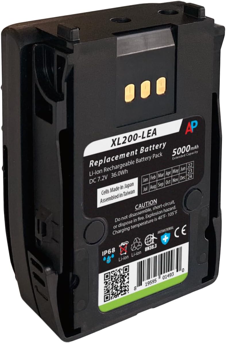 Artisan Power Replacement Battery for Harris XL 200P and XL 185P Radios. Heavy Duty Extended Capacity. 5000 mAh. Replaces XL-PA3V, XL-PA4M, 14035-5050-02, 14035-4010-04