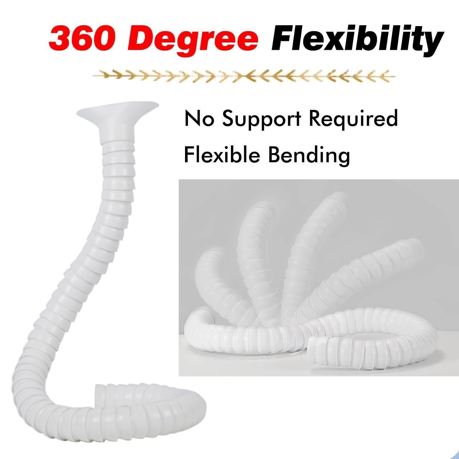 ZAQYCM Tubo Flexible Manguera Flexible Articulada para Polvo De 200 160 100 68 45 MM para Eliminación De Aire Y Humo, Brazo Colector De Gas Gris Y Blanco(L 300cm(10 ft),ID 45MM(1 7/9 In))