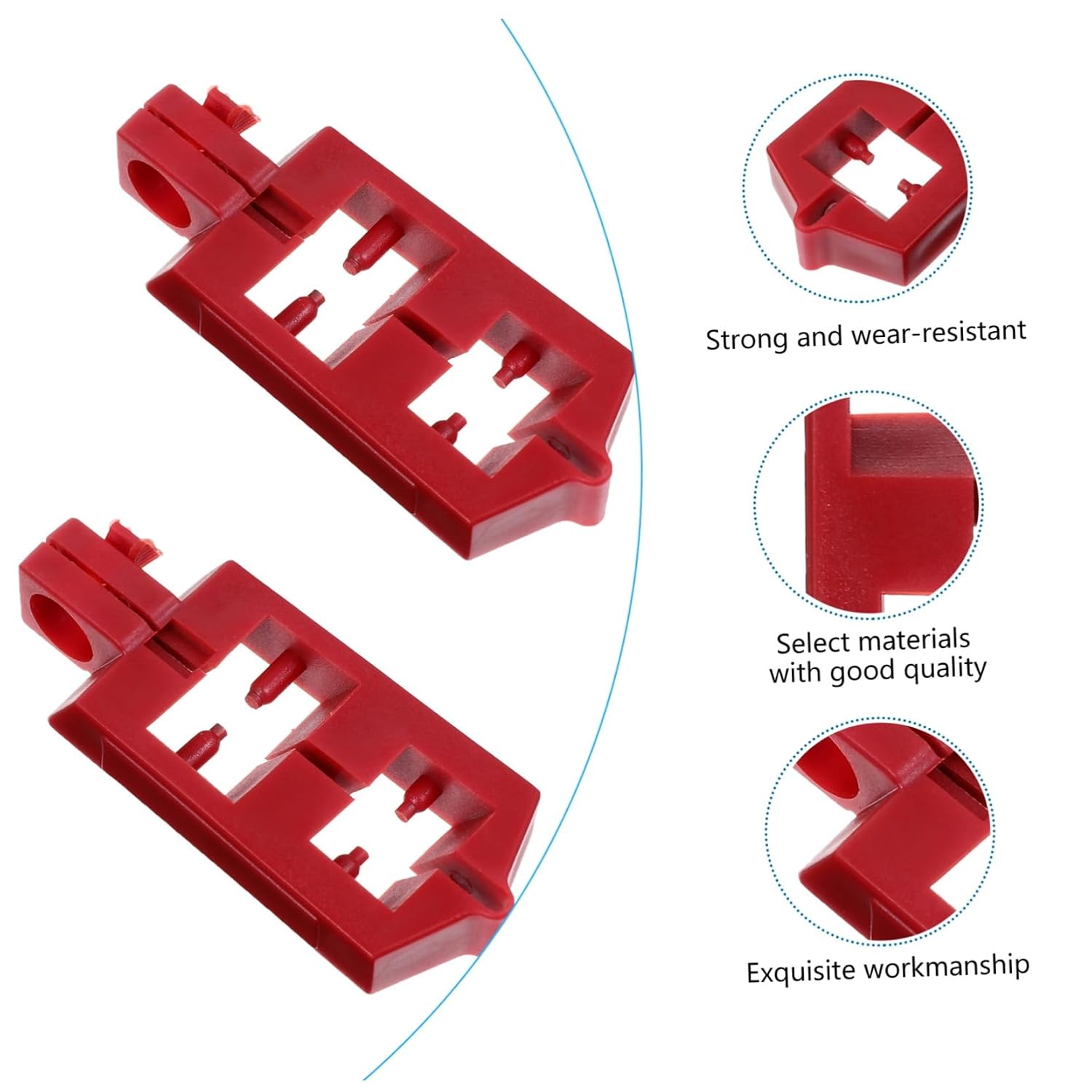 Veemoon 2pcs Circuit Latch Tagout Safety Device Flame Resistant for Machine Maintenance