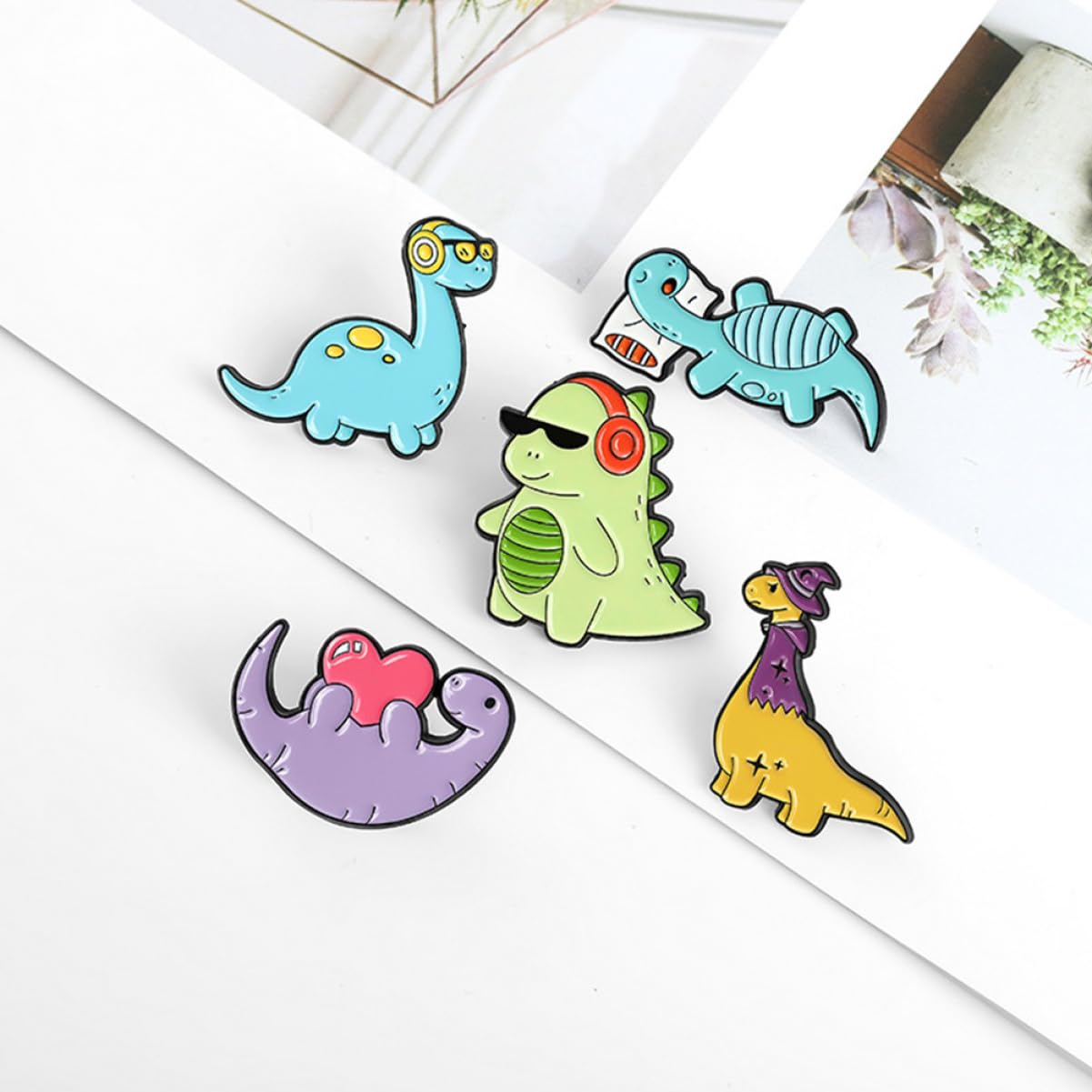 minkissy Teiliges Cartoon Dinosaurier Broschen Für Frauen Niedliche Emaille Anstecknadeln Zur Dekoration Von Kleidung Taschen Und Rucksäcken Perfektes Für Dinosaurier