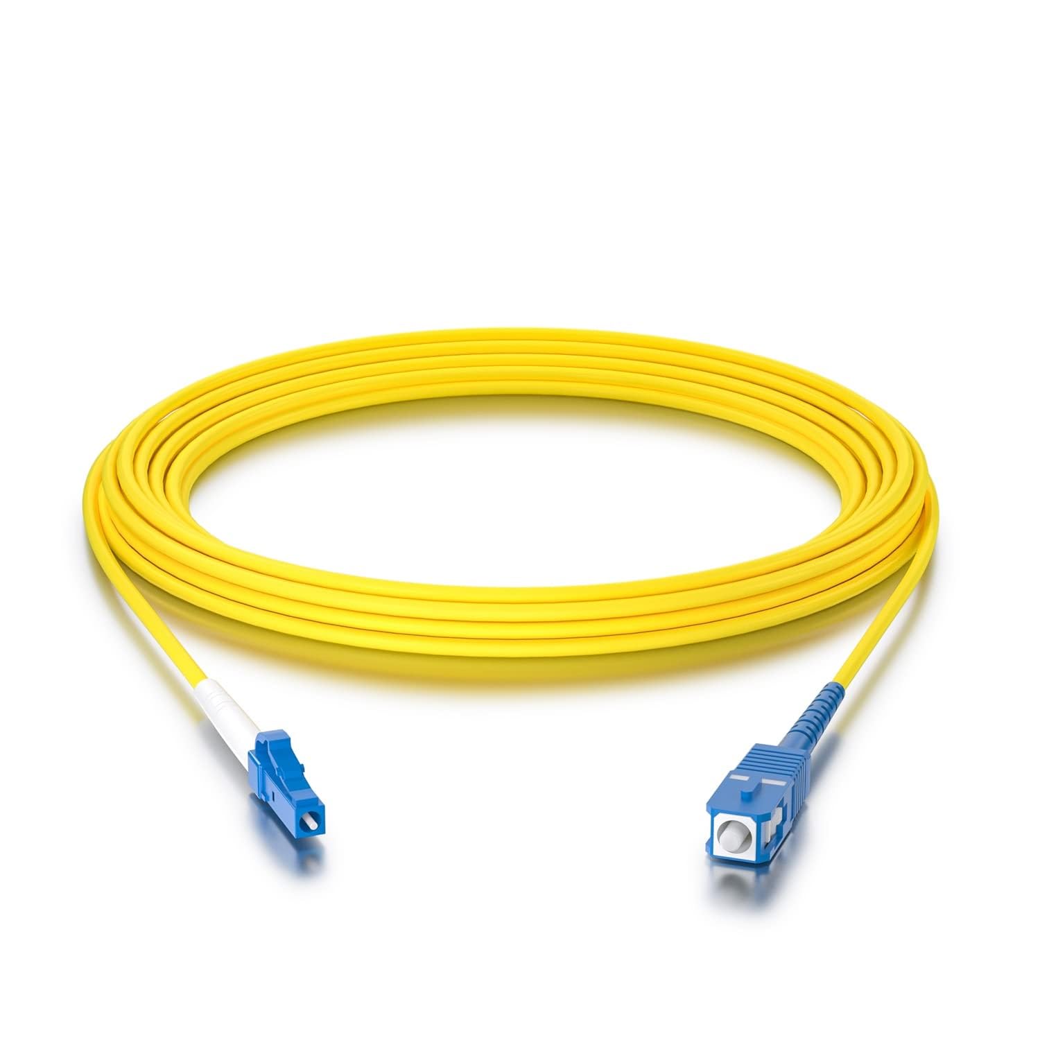 SC-LC Simplex Fiber Patch Cord, 9/125μm Single Mode, LSZH, 10 ft/3 m
