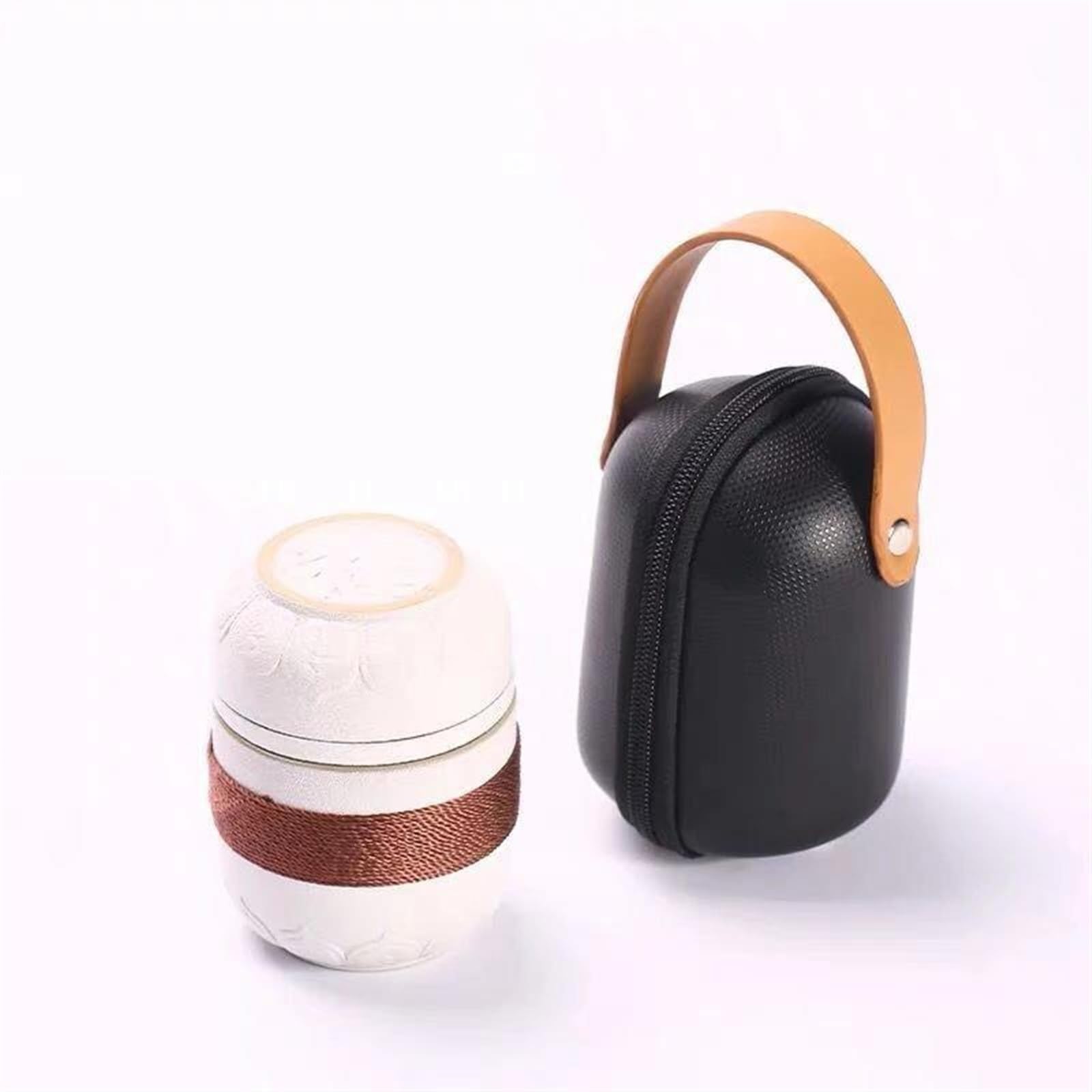 Juego De Té Para Adultos Juego Té Kungfú Chino Personalizado Set Tetera Portátil Cerámica Tazas Para Viajes Aire Libre Ceremonia Regalos Finos Juegos De Té Portátiles(B)