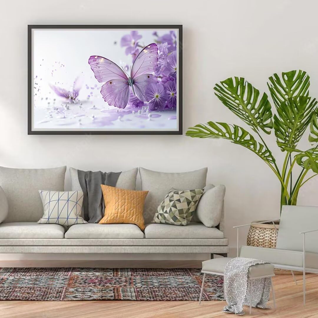 5D Motyl Diament Malarstwo Zestaw dla dorosłych, DIY Zestawy do malowania diamentami Diament, Pełne zestawy artystyczne, Square Rhinestone Ścieg krzyżykowy Malarstwo dla dorosłych Początkujący Wystrój