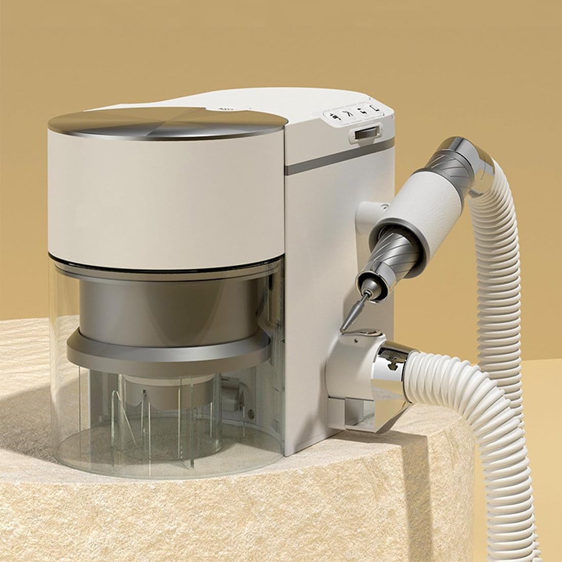 Taladro de uñas y colector de polvo 2 en 1, esmalte de uñas portátil con succión ajustable, bajo nivel de ruido ≤ 68 db, para manicura profesional