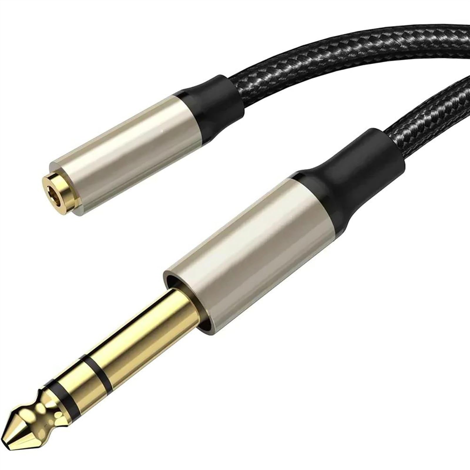 Kabel Przedłużający Audio Stereo TRS 6,35 Męski Na 3,5 Żeński Do Klawiatury Wzmacniacza Gitarowego Kabel do Instrumentów Gitarowych (Color : 5m)