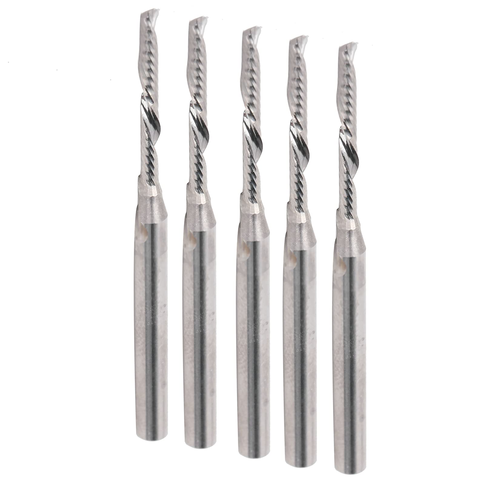 5 Uds CNC Fresa Cortadora de Fresado Cortador en Espiral de Flauta única Brocas de Acero de Tungsteno 1 Herramienta de Fresado de Corte de Flauta