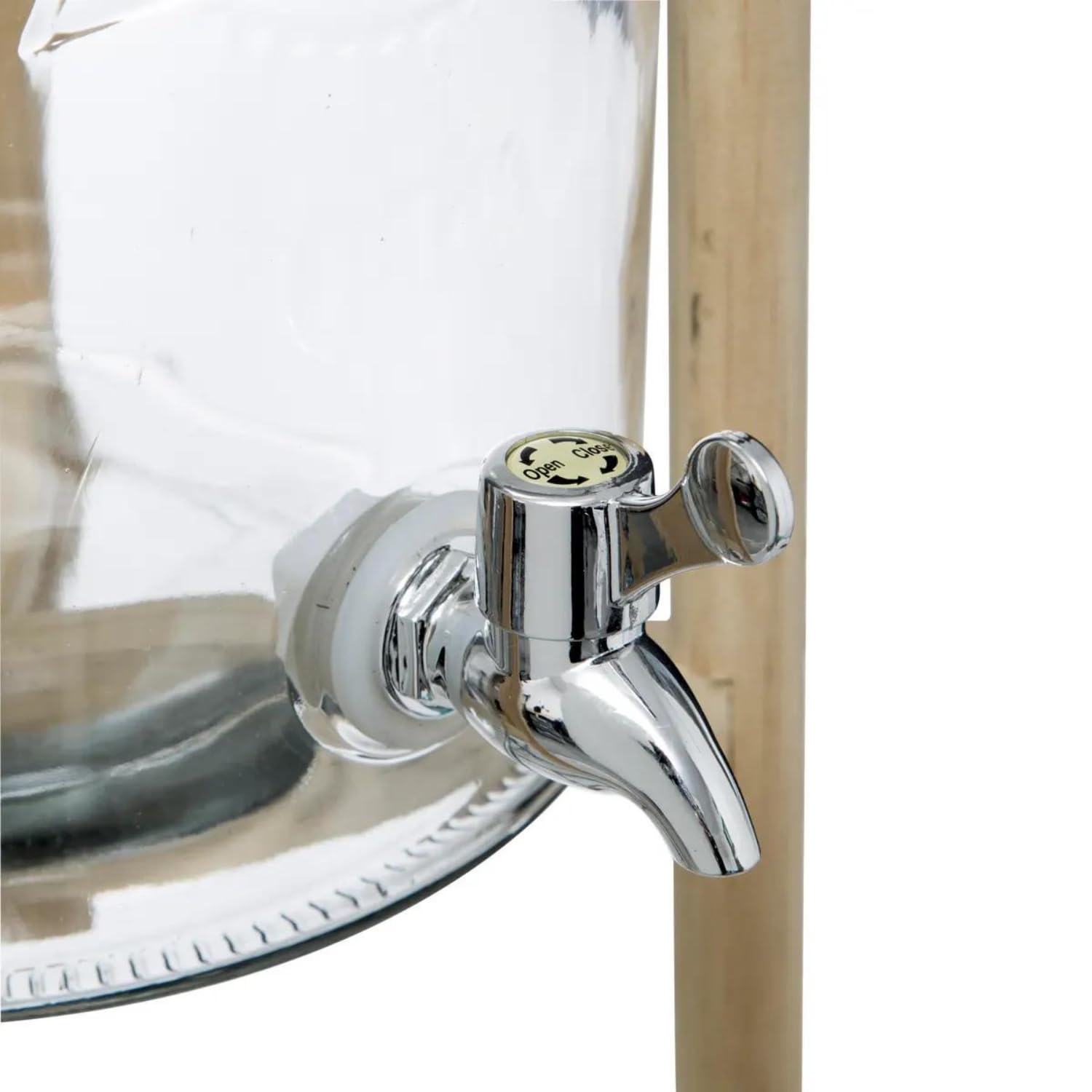 Distributeur Boisson avec Support et Robinet 8 L - Fontaine à Eau et Cocktail - Bol à Punch - Jarre en Verre pour Limonades - Bonbonne - Bocal pour Sublimez vos Fêtes et Anniversaires