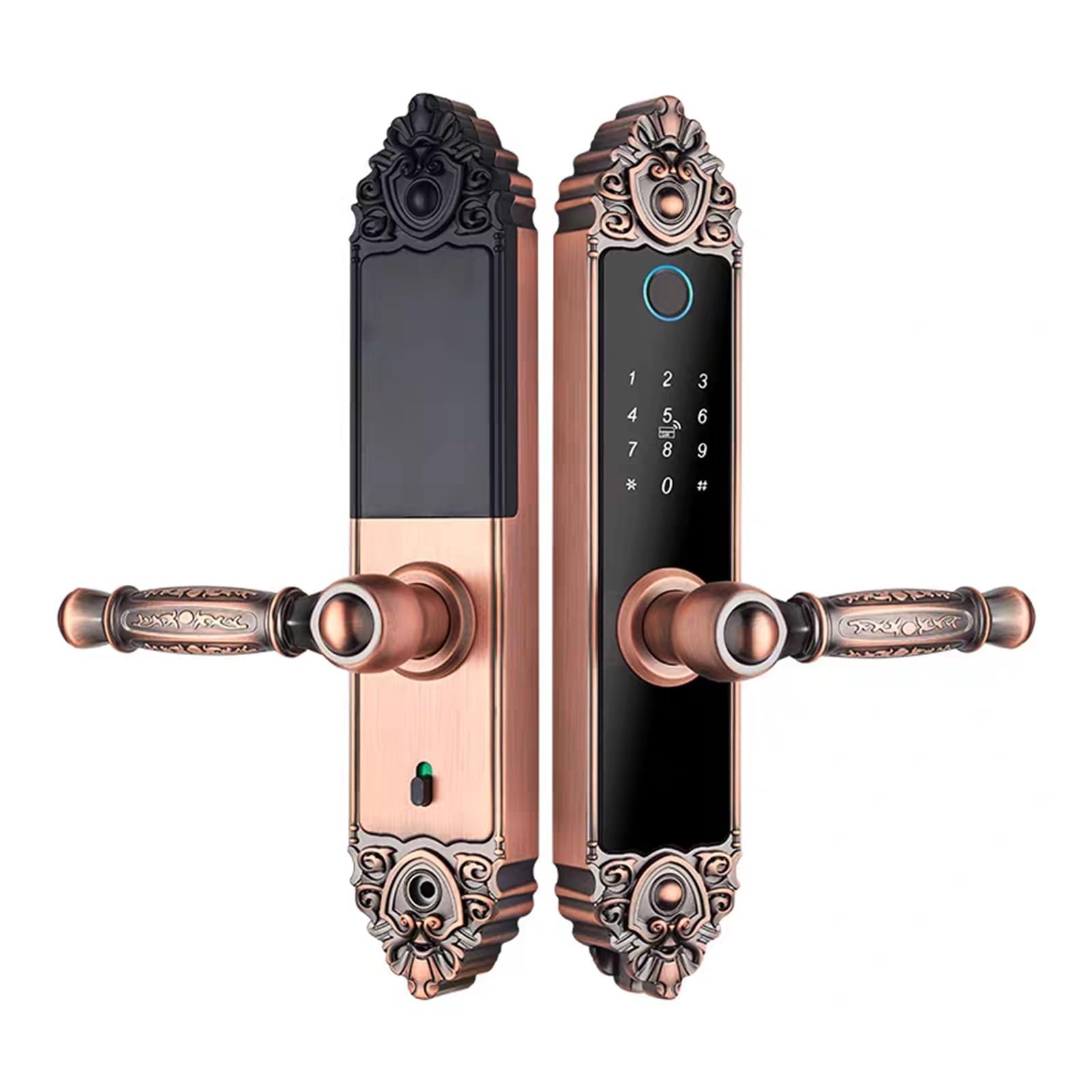 Arunasc Rot Door Locks European Style Fingerprint Smart Lock Biometric Electronic Keyless Entry Door Lock For Front Door For Home Smart