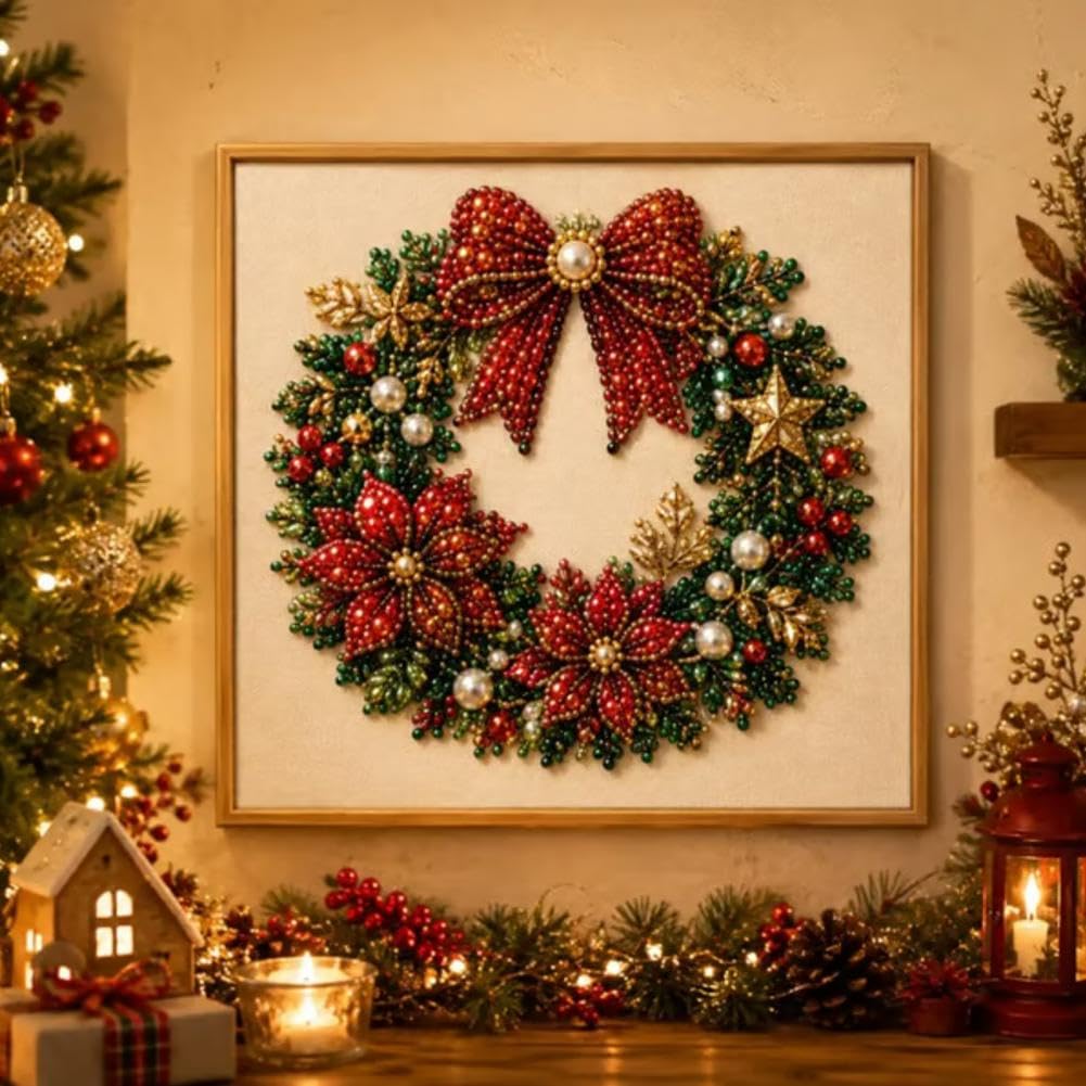 DIY Christmas Pearl Diamond Art Painting Kit 7.87"x7.87" — image 1