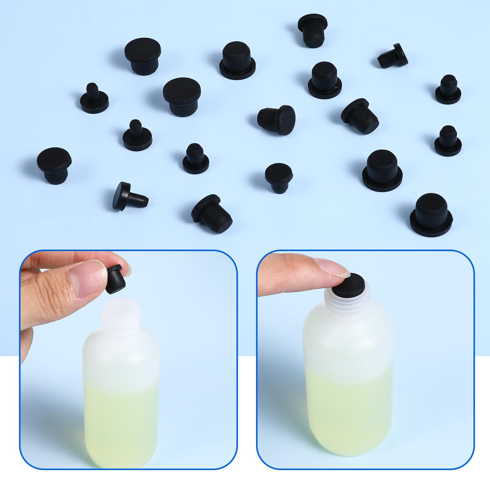 40 Stück Gummistopfen Set - Silikon Lochstopfen 4-10 Mm Für Wasserdichte Verschlüsse