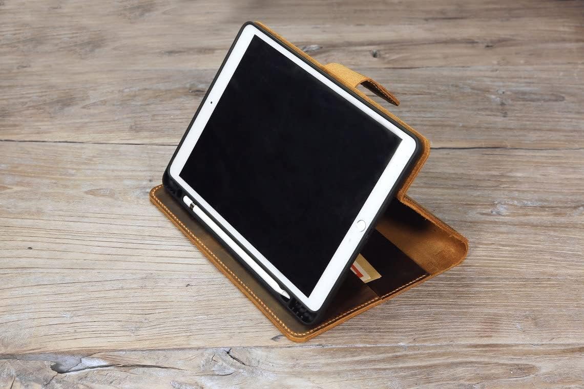 Personalized Leather 2025 iPad 11th gen Portfolio case Cover, 2025 iPad air pro 13 11 case, Leather iPad Pro 11 12.9 case Y02-IXPMNC (2021 iPad Pro 12.9)