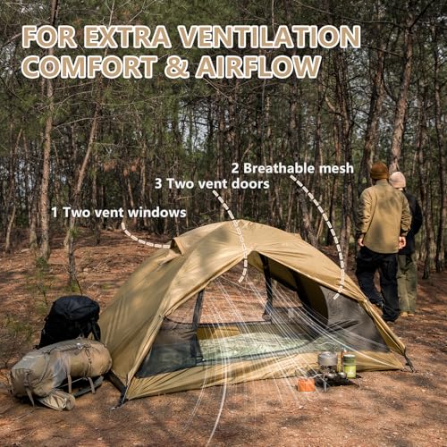 BISINNA 2P Lightweight Backpacking Tent