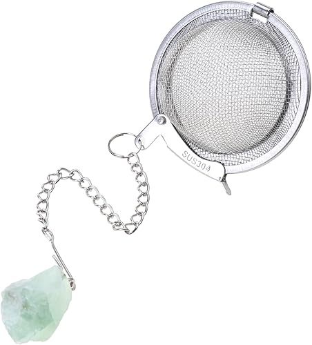 Miniatura 5 de Infusor de té Colador de té de acero inoxidable Malla fina Hoja suelta Té Steepers para té suelto Colgante de cristal Filtro de té Filtro de té para