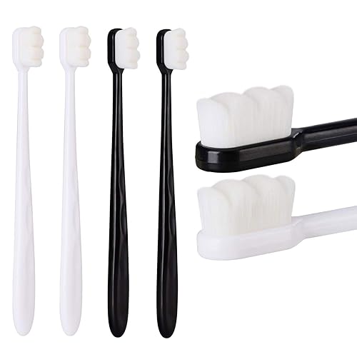hongjin Cepillo de dientes extra suave, cepillo de dientes para adultos, cerdas ultra suaves, micro Nano 15000, cerdas de hilo dental, buen efecto