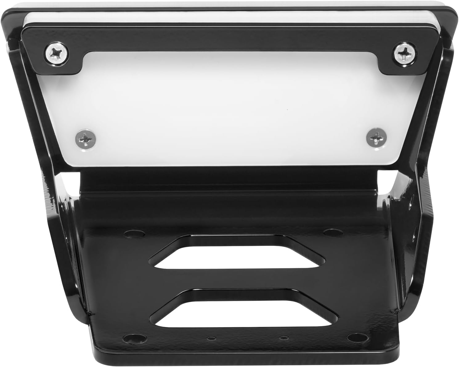 Kayak Trolling Motor Transom Mount, 6mm Thick Cast Aluminum Body, for Clamp-on Electric Trolling Motors, 3HP Max Thrust, 3.75" x 4.75" Bolt Pattern, Freshwater and Saltwater Compatible (Black)