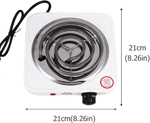 Miniatura 6 de DOITOOL Pequeño horno eléctrico de un solo quemador, estufa eléctrica portátil con control de temperatura ajustable, enchufe de EE. UU. para cocina