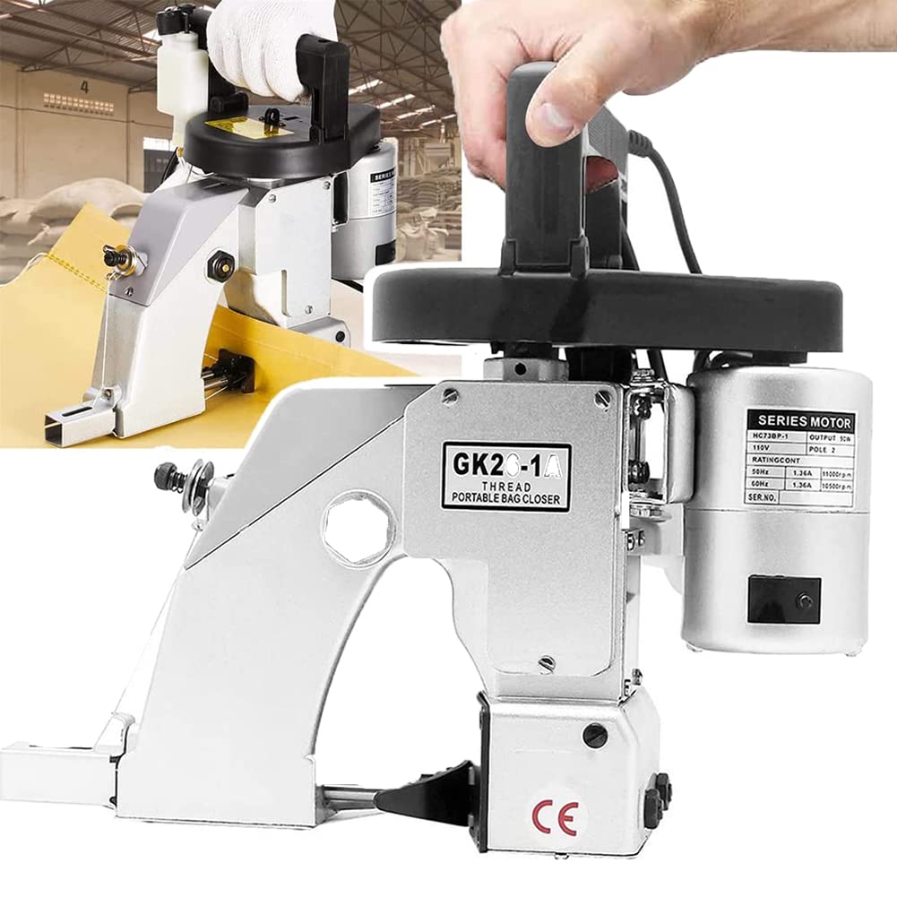 AYCDL Electric Bag Closer Closing Machine, Handheld Bag Sewing Sealer Machine,Woven Bag Packing Sealing Stitcher,for Industrial