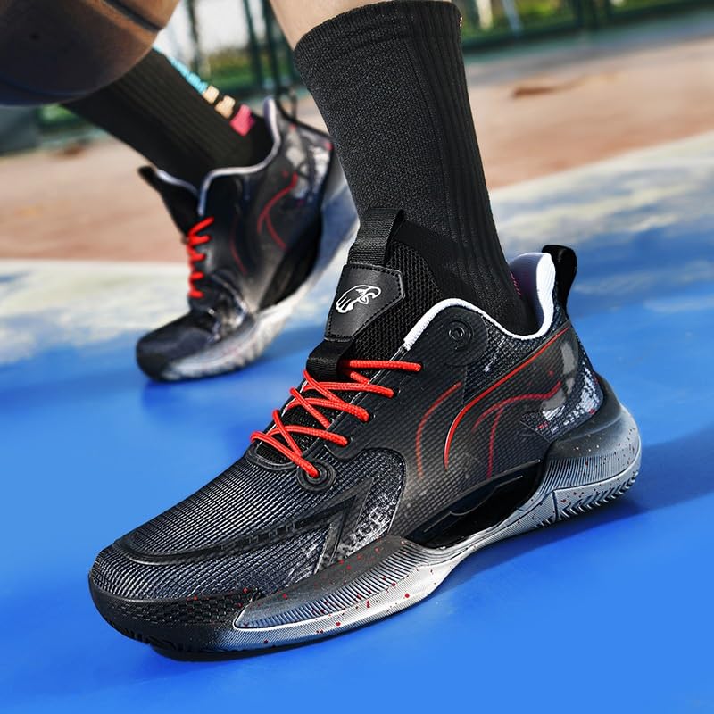 Męskie buty do koszykówki Oddychająca amortyzacja odbicia antypoślizgowe Odporne na zużycie sportowe treningowe Buty spacerowe