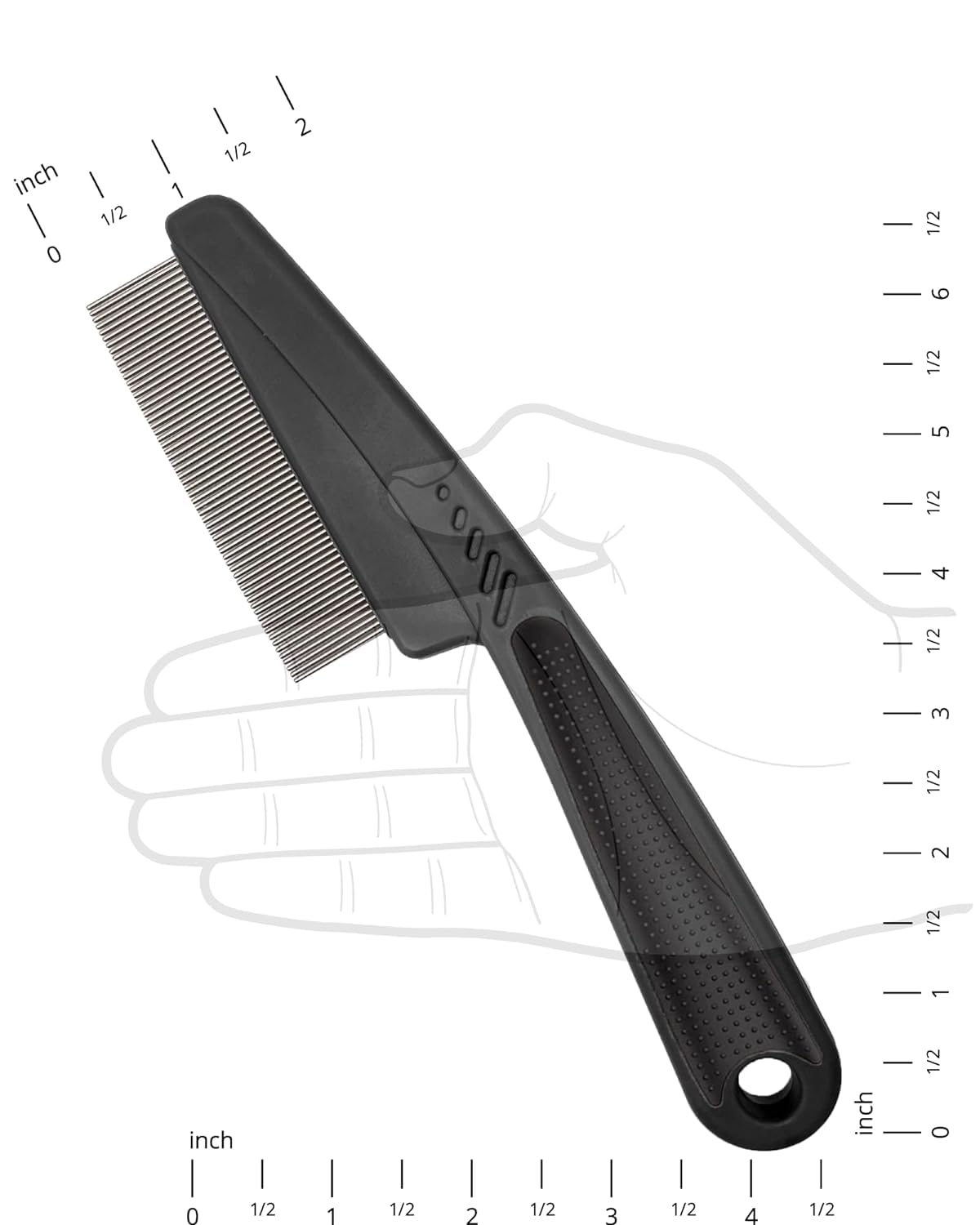 1Pc Black Multifunctional Stainless Steel Fine-Toothed Dandruff Comb, Professional Scalp Care Tool, Suitable for All Ages,Hair Combs,Beauty and Personal Care,Styling Tools and Appliances 2