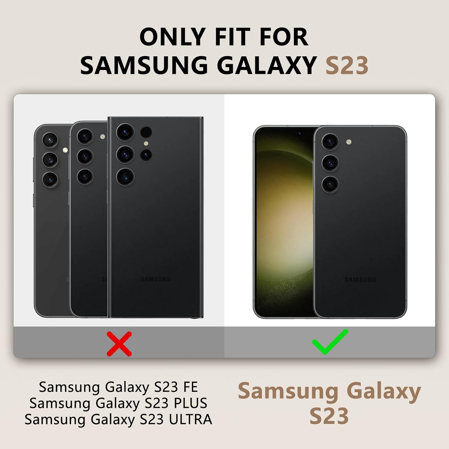 for Galaxy-S23 Case: [𝗡𝗼𝘁 𝗙𝗶𝘁 𝗦𝟮𝟯 𝗣𝗟𝗨𝗦] 2X Screen Protectors, 360° Rotatable Stand, Military-Grade Dual-Layer Protection, Slim Fit Phone Case for Samsung Galaxy S23, Black - Image 2