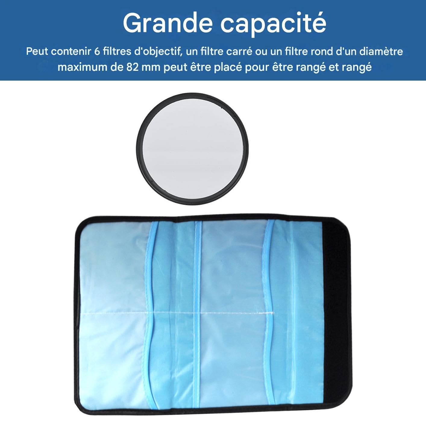 Étui à Filtres,Pochette Étanche Poussière Sac de Transport Filtre Appareil Photo - Sac de Stockage Imperméable Protecteur pour Vidéastes Cinéastes de Rue Studio Mariage