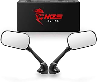 MZS Motorcycle Mirrors Racing Rear View Fairing Side Accessories Black Compatible with YZF R1 1998-2008 | YZF R6 1998-2007 | YZF R6S 2006-2008