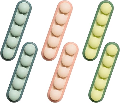 Paquete de 6 clips para cable de guisante Organizador de cables USB, soporte para cable de carga, gestión de cables para automóvil, oficina,