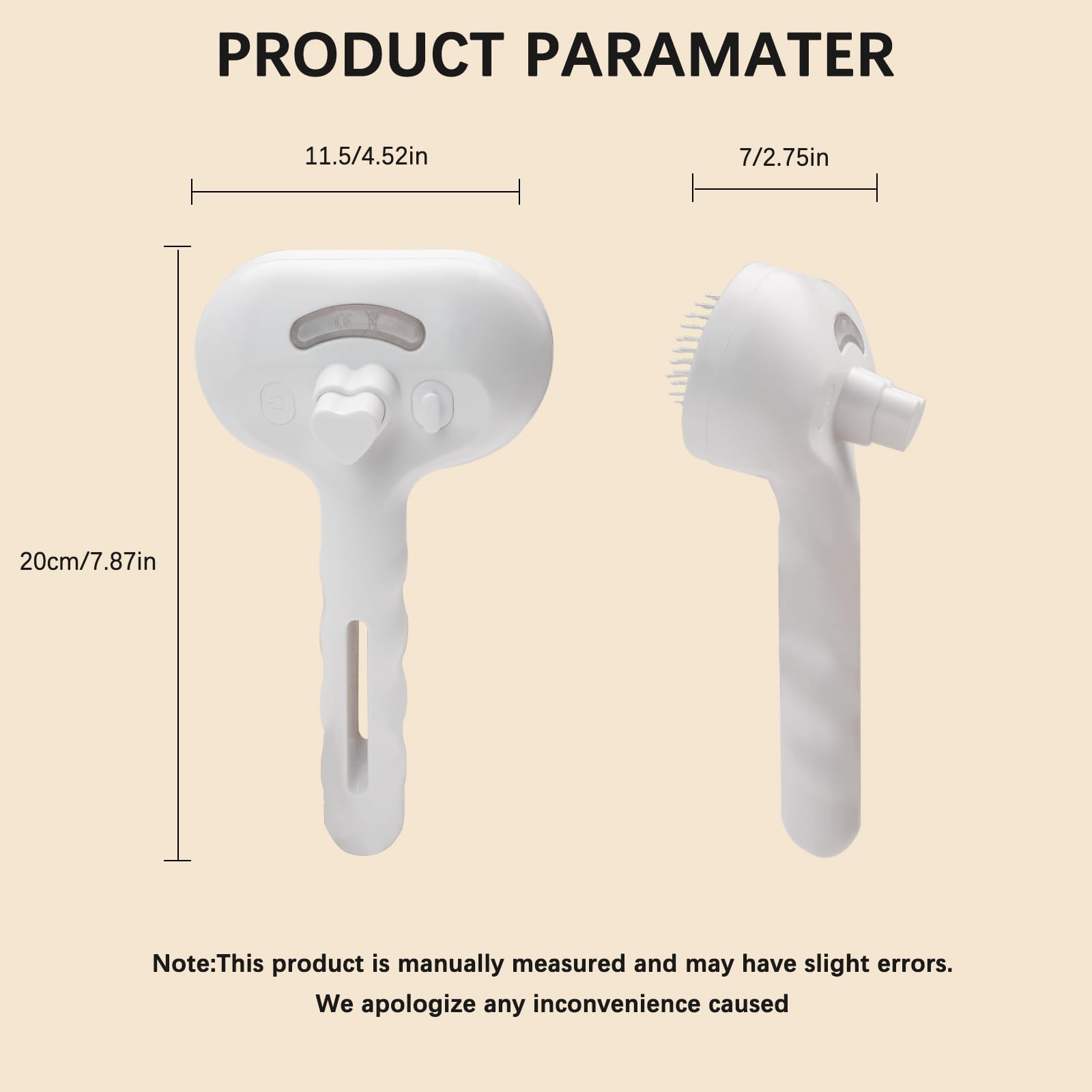 Cepillo de vapor para mascotas para perros y gatos – 3 en 1 para eliminar el desprendimiento, spray de vapor y herramienta de aseo autolimpiante – Ideal para gatos de pelo largo y corto – Incluye 2