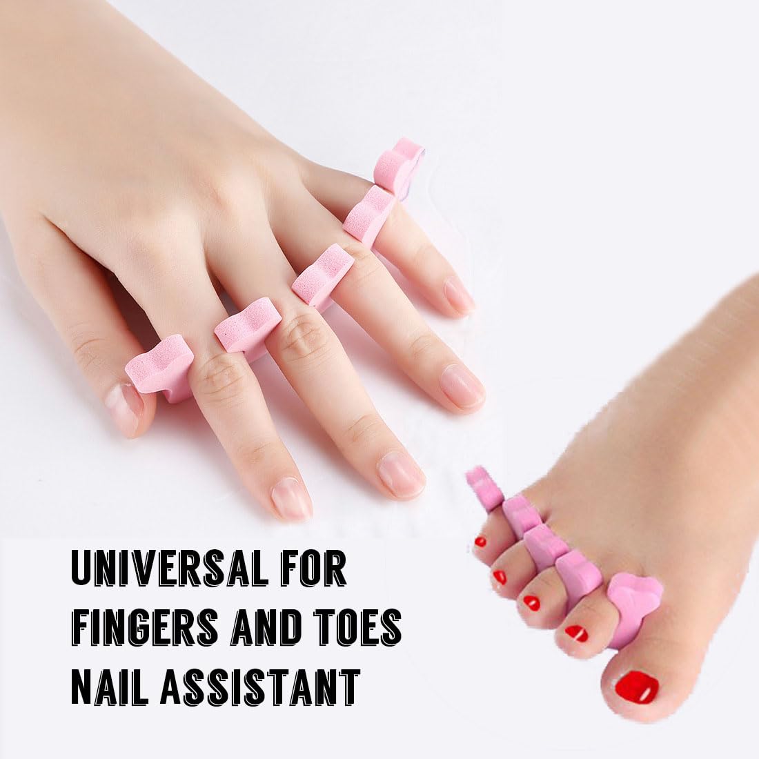 10 Pezzi Schiuma Separatori di Dita Spugna Divisori, divisori per dita in cotone, divisori per dita in cotone, separatori per dita, per unghie,adatti per nail art, pedicure, gel per sbavature