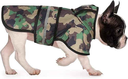 Impermeable HDE con capucha, poncho protector para perro pequeño, grande y cachorro