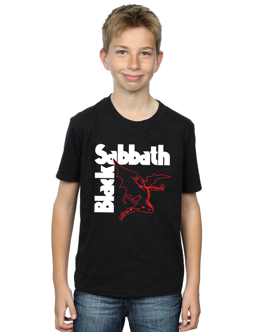 Absolute Cult Boys Black Sabbath Creature Logo T-Shirt 7-8 Years