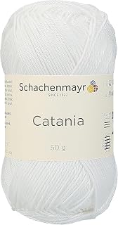Schachenmayr (SMC) Catania Originals – 100% Mercerized Cotton Yarn, 50g (1.76oz), 125m (136 Yards) – Fine Sport #2 – Soft, Durable Thread for Amigurumi, Knitting, Crochet & Baby Projects (106)