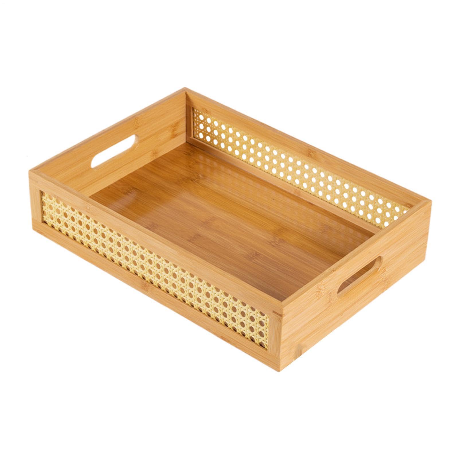 Casella di stoccaggio di Rattan, cestini di stoccaggio rattan naturale Boho
