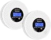 Combination Smoke Alarms and Carbon Monoxide detectors, 10 Year Life Smoke and Carbon Monoxide Alarms With replaceable batteries, EN 14604 and EN 50291 Approved,2PCS