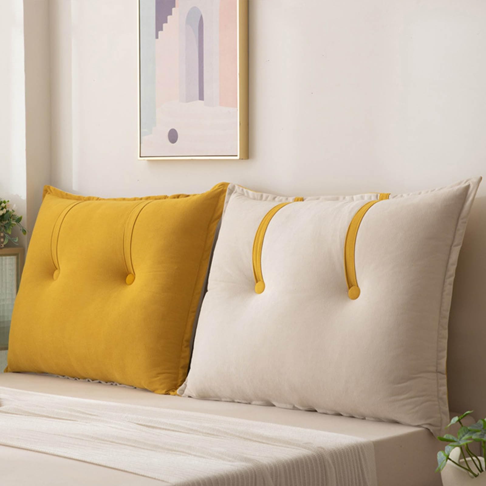 Traversin de lit double pour créer un coin détente et lecture cocooning