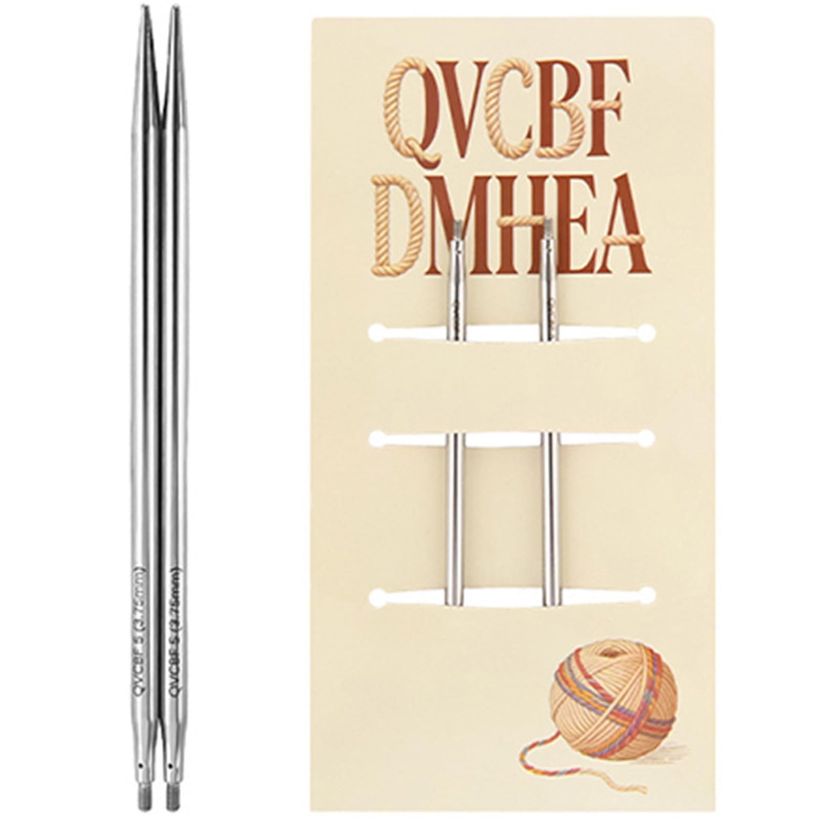 Removable Hollow Circular Needle 10CM Stainless Steel Circular Knitting Needle for Crocheting Weaving Sweater Yarn Craft Knitting Probes