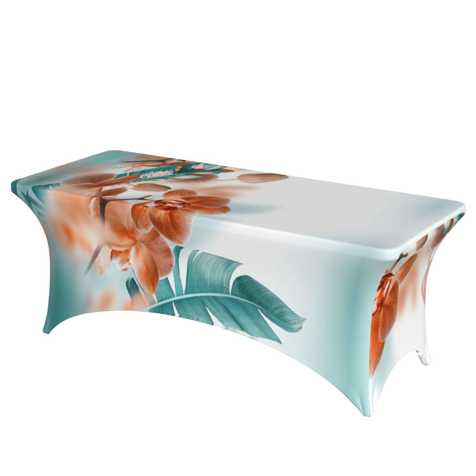Nappe de table extensible élasthanne 1,8m imprimé orchidée