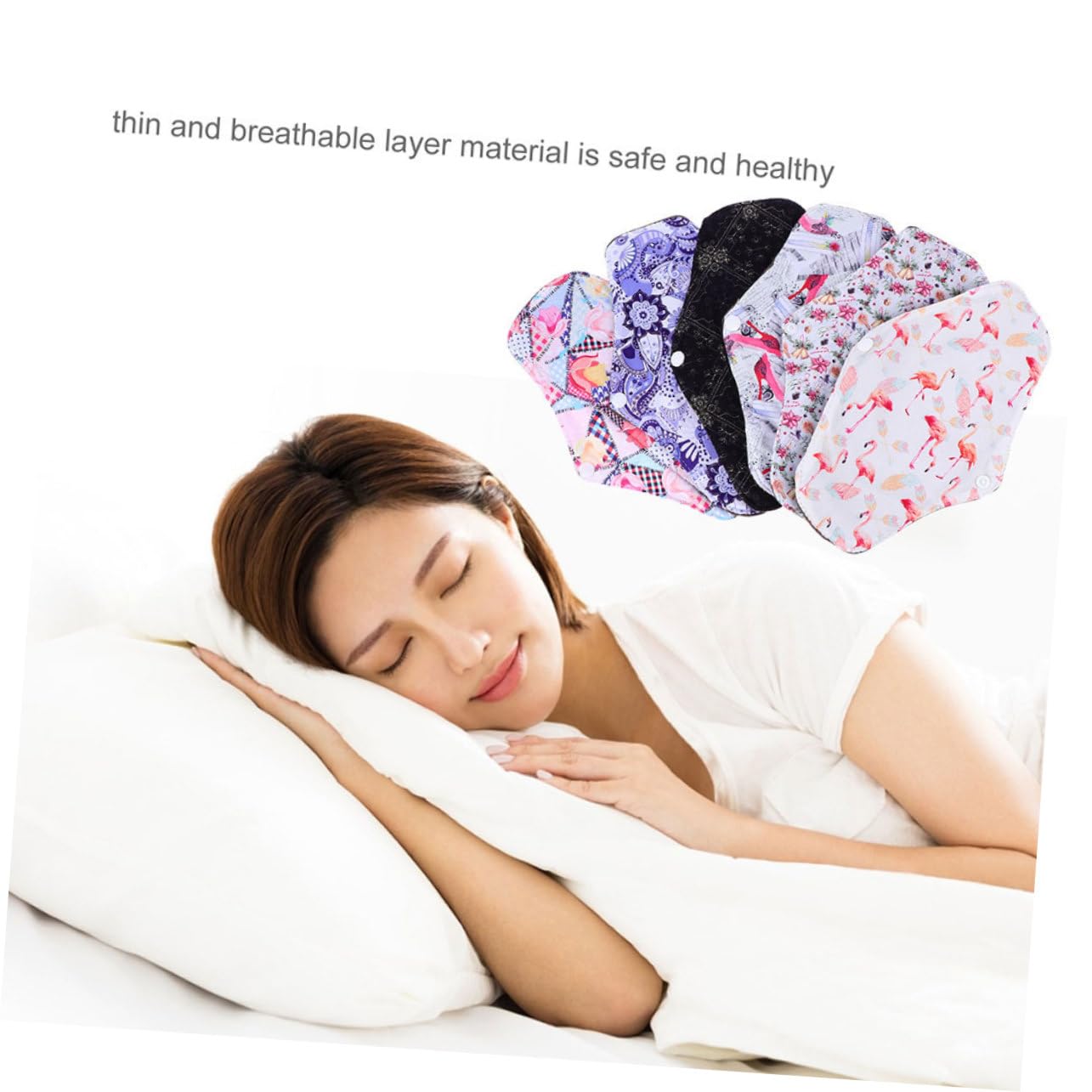 Pad-set 7-teilig Anthrazit Menstruationsservietten Auslaufsicher Stillunterlage Für Frauen Zufälliger Stil