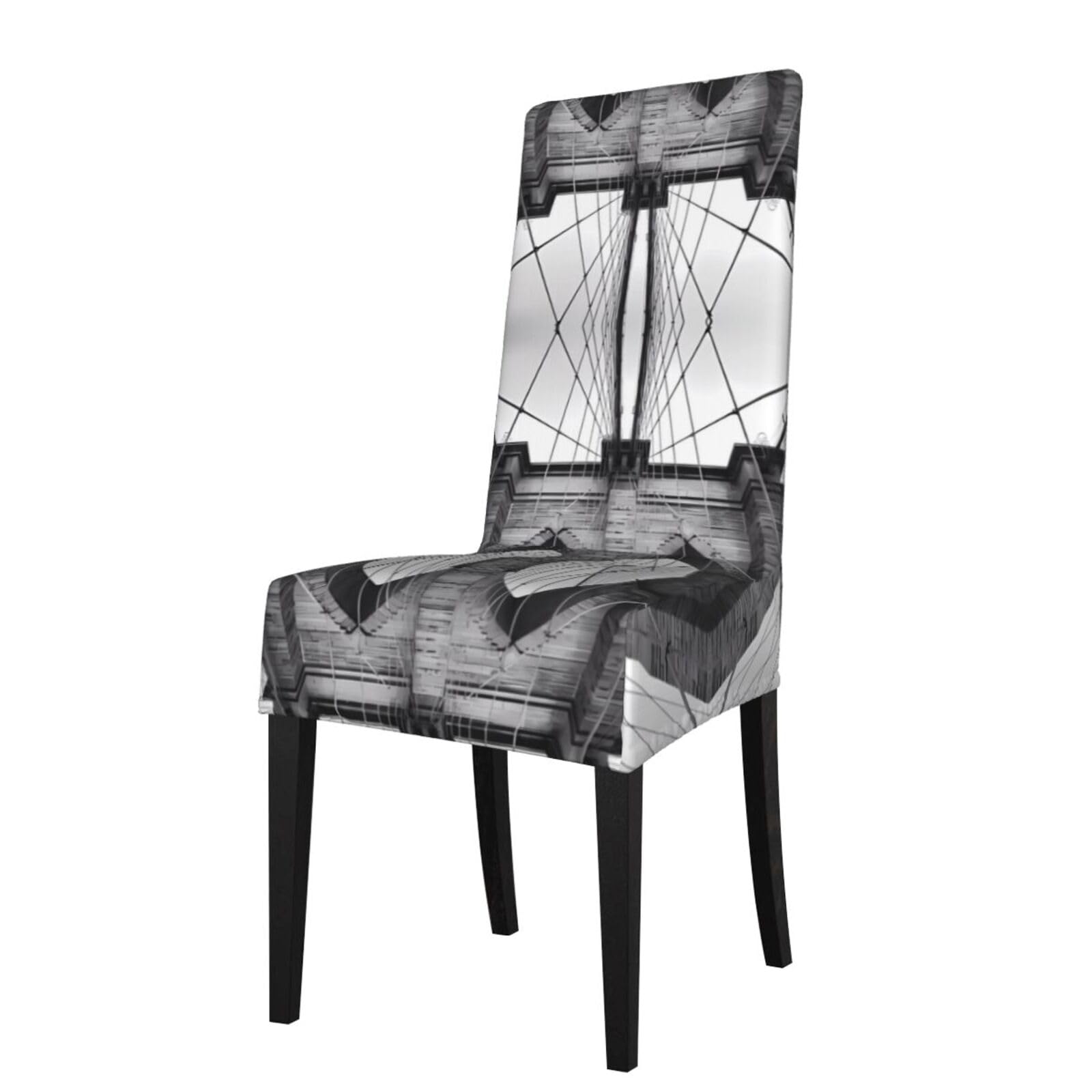 YYHWHJDE Brooklyn Bridge Prints Protection Cover for Dining Chair – Stretch Slipcovers for a Fresh, Refreshed Dining Room Look!