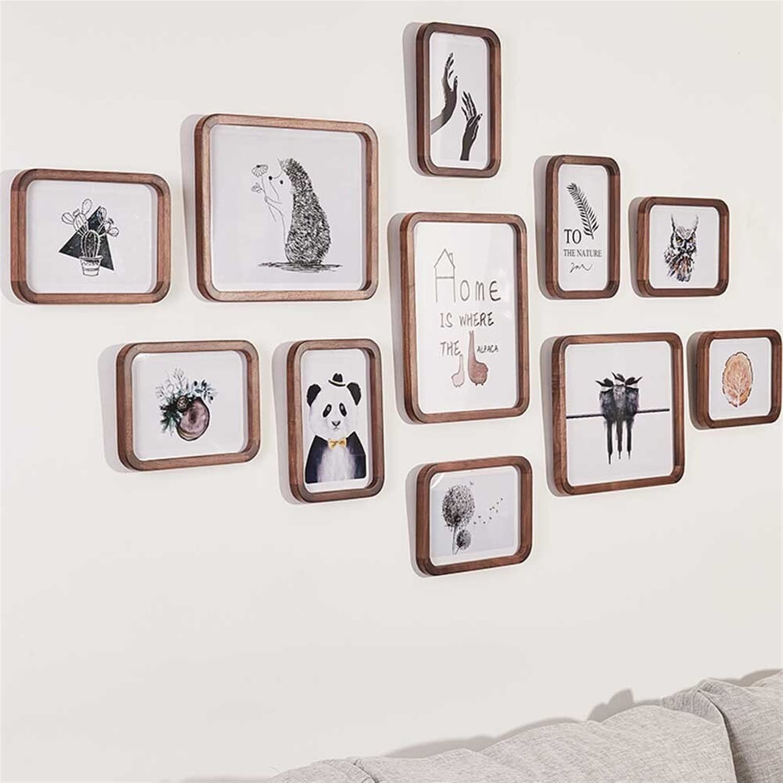 Ramki do zdjęć Drewniana ramka na zdjęcia uchwyt ścienny obraz plakat portret ślubny ramka kadrowa fototapeta 7/10 cala Ramka na zdjęcia(WallFrame,10 inch)