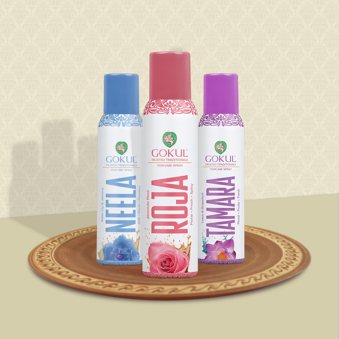 Gokul Perfume Discovery Set Perfume Spray - Roja, Neela & Tamara Combo Pack-image-0