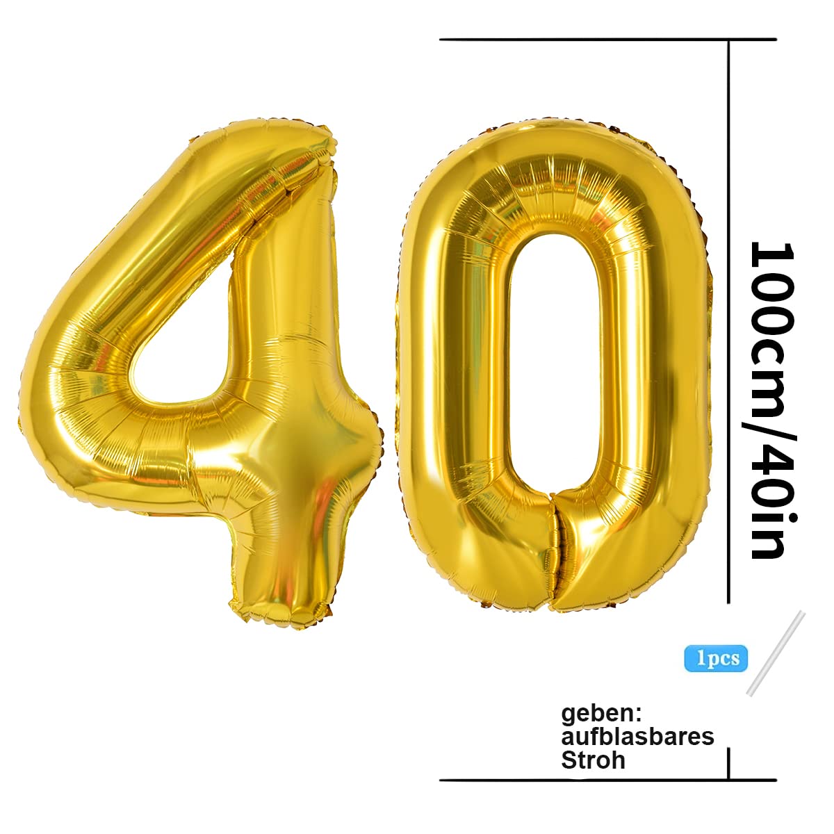 Striscione con palloncini di buon compleanno, lettere in lamina di mylar da 40 cm, decorazioni e forniture per feste di compleanno per bambini e adulti, materiale ecologico riutilizzabile (lettere