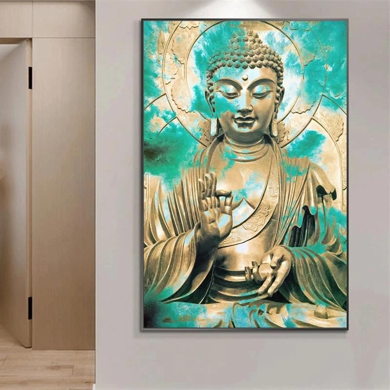 Cuadro de Buda zen para decorar una sala de estar relajante y espiritual de 30x45cm.